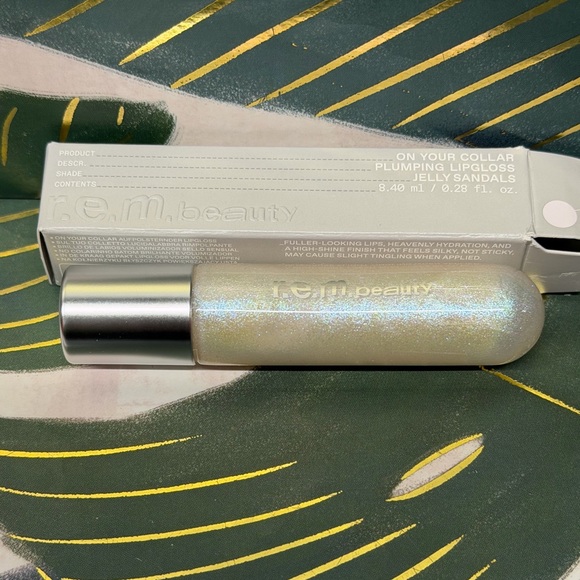 r.e.m. beauty Plumping Lipgloss in Jelly Sandals - Iridescent Pearl NIB - Picture 9 of 10